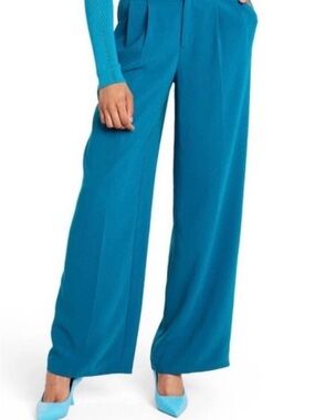 Sergio Hudson + Target  High-Rise Wide-Leg Pants in Teal - Women's